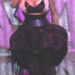 Picture of Nicki Minaj showing pasties over nipples during performance
