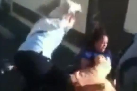 Black school girl beat by 2 grown white women