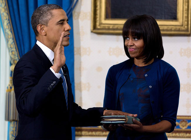 Obama 2nd Term As President Begins With Oath; Tells Daughter Sasha ‘I Did It’