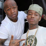 Photo - Birdman and Soulja Boy in front of tour bus