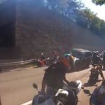 Alexian Lien cornered by group of motorcycle riders after bumping one of them