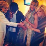 Photo of Ciara backstage with The View hosts showing off pregnancy baby bump